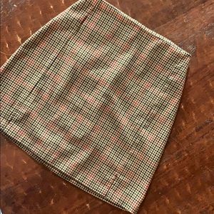 John Galt plaid mini skirt